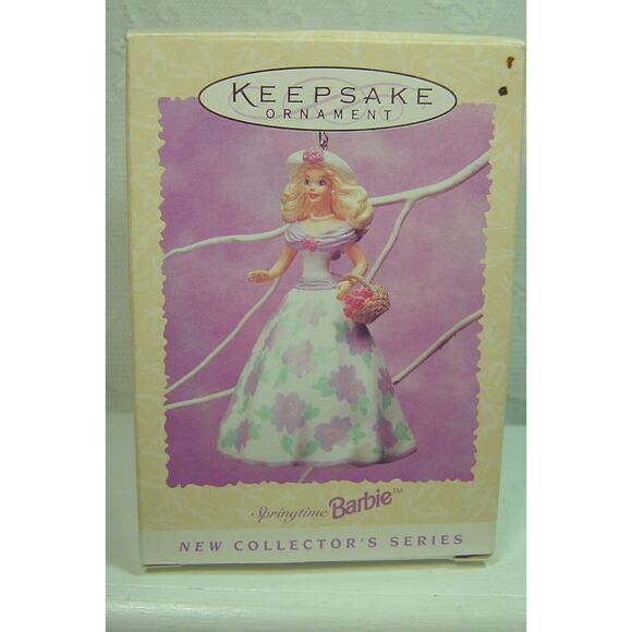 HALLMARK SPRINGTIME BARBIE ORNAMENT #1 IN SERIES--1995 - Picture 4 of 5